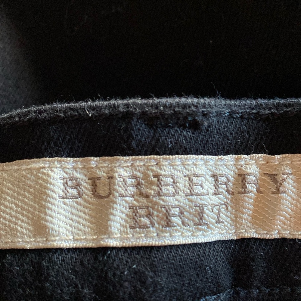 Burberry Black Unisex Straight Leg Cotton Stretch Logo Hardware Jeans NeverUsed - Picture 10 of 16